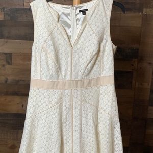 Cream/Beige Sleeveless Dress